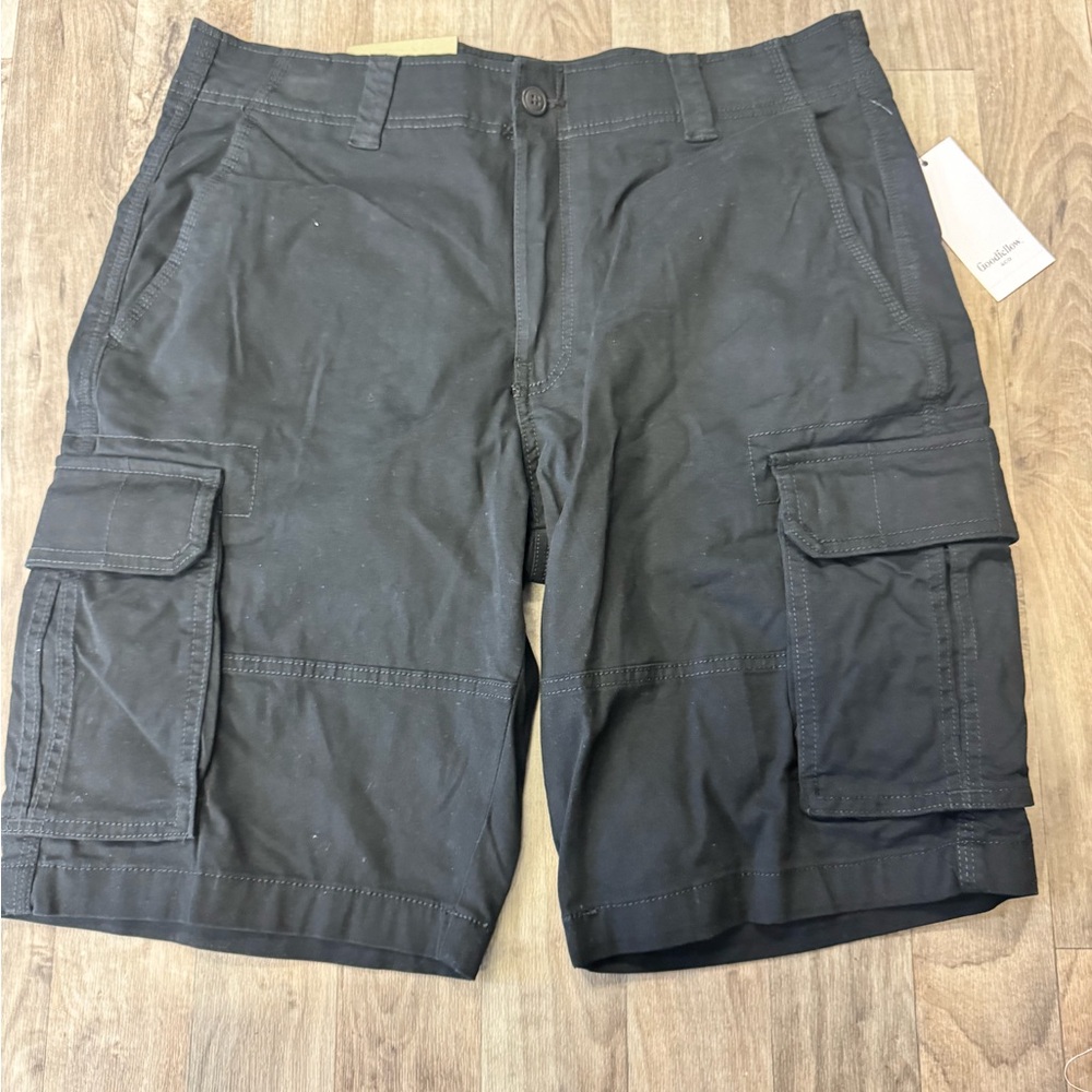 Goodfellow & Co Men’s Cargo Shorts Size 34‎ 11 In Black Utility Shorts NWT
